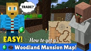 How To Get A Map To A Woodland Mansion  Minecraft [upl. by Audwin]