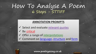 How To Analyse A Poem [upl. by Winnick886]