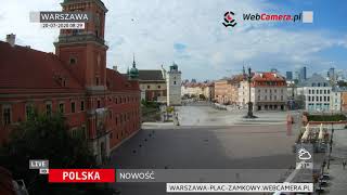 🟠NOWOŚĆ  WIDOK NA PLAC ZAMKOWY W WARSZAWIE🟠 WebCamerapl [upl. by Aerdnaz]