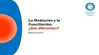 La Mediación y la Conciliación ¿Son diferentes [upl. by Alcott515]