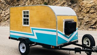 Teardrop Camper Built on Harbor Freight Utility Trailer DIY [upl. by Ahsytal]