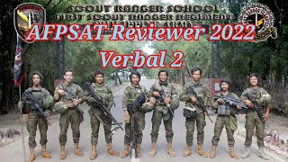 Bagong AFPSAT Reviewer Verbal B2 [upl. by Normak797]