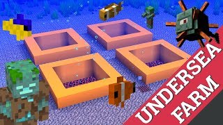 Minecraft How to Make a Fish Farm An Underwater Farm by Avomance 4 Wet Things Like Fish amp Drowned [upl. by Kciderf]