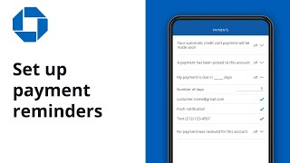How to Setup an Alert for your Credit Card Payment  Chase Mobile® app [upl. by Shandy]