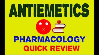 Antiemetics  Drugs For Nausea And Vomiting  Pharmacology  Quick Review  PharmCept [upl. by Tome]