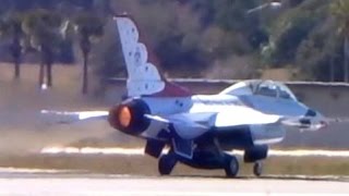 F16 Full Afterburner Takeoff amp UNRESTRICTED Climb USAF Thunderbirds [upl. by Onida740]