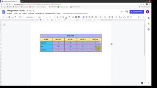 Tabelas  Google Docs [upl. by Buffum]