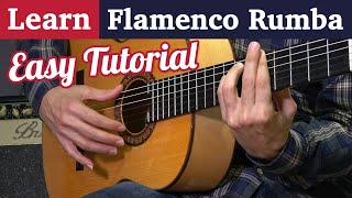 Learn Flamenco Rumba on guitar  Easy Strumming tutorial in 3 steps [upl. by Sugna]