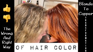 DIY HAIR COLOR MISTAKES BLONDE TO COPPER HAIR TUTORIAL [upl. by Monika962]