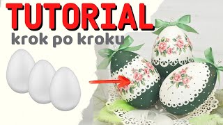 Pisanki decoupage dla początkujących  DIY tutorial [upl. by Nnayd]