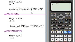 Calcular arcoseno arcocoseno y arcotangente con calculadora [upl. by Cecil]