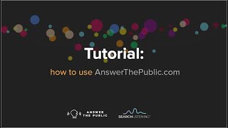 The Official Guide How to use AnswerThePublic com [upl. by Ronoh362]