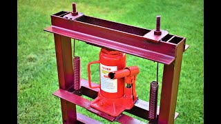 MAKING HOMEMADE HYDRAULIC PRESS 10 ton [upl. by Sax932]