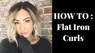 HOW TO  Flat Iron Curls  Short Hair [upl. by Izogn539]