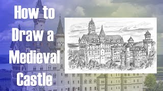 How to Draw a Medieval Castle [upl. by Aleit]