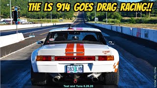 LS Powered Porsche 914 hits the Drag Strip Medford Dragstrip 6262020 [upl. by Annaeg]