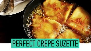 Crepe Suzette flambe  How To Make Crêpes Suzette  Dessert Recipe  French Pancake [upl. by Eldrida350]