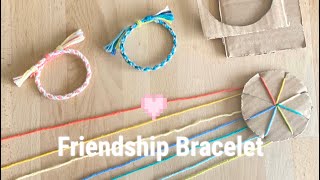 Friendship Bracelet  using cardboard wheel [upl. by Tray]