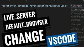 change live server default browser in VSCode  Live Server default browser change 2021 [upl. by Parhe]