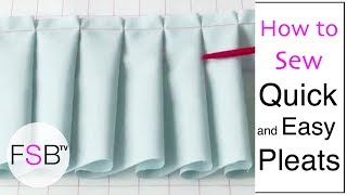 Quick and Easy Pleats [upl. by Nywg84]