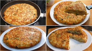 Spanish Omelette Recipe ♥️  Easiest Breakfast Recipe Tortilla De Patata [upl. by Aprilette876]