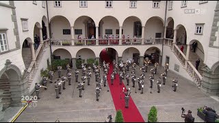 Militärmusik Kärnten  quotKärntner Liedermarsch Kärntner Landeshymne und Europahymnequot [upl. by Polik]