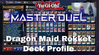 YuGiOh Master Duel Rokket Dragon Maid Deck Profile [upl. by Schiffman]