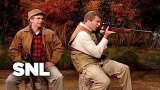 George H W Bush and George W Bush Go Hunting  SNL [upl. by Ainirtac]