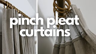 DIY Luxury and EASY Pinch Pleat Curtains [upl. by Lladnar]