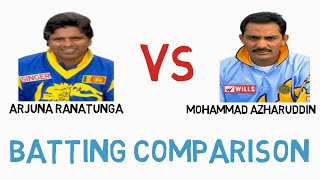 Arjuna Ranatunga VS Mohammad Azharuddin Batting Comparison 2021 ODI and Test [upl. by Adnirod332]