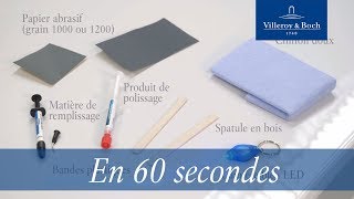 En 60 secondes Réparation acrylique amp Quaryl®  Villeroy amp Boch [upl. by Araiek]