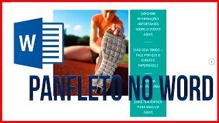 Como Fazer Panfleto No Word  2016 [upl. by Gottuard]