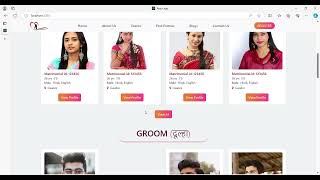 Reactjs matrimonial website  Preview [upl. by Nonnarb]