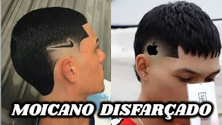 MOICANO DISFARÇADO  CORTE DE CABELO MASCULINO MOICANO DEGRADE 2021  corte moicano degradê 2021 [upl. by Saixela]