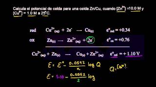 Utilizando la ecuación de Nernst [upl. by Edrei934]