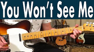 Beatles You Wont See Me Guitar Lesson  Tutorial [upl. by Cassidy505]