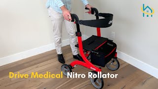 Drive Medical Nitro Rollator Review amp Setup Guide [upl. by Dedra]