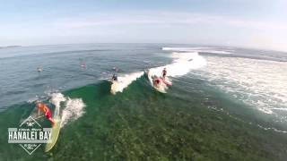 Hawaii FlyBy Hanalei Bay North Shore Kauai [upl. by Ardnuasal]