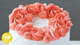 How to a Make a Buttercream Rosette  Wilton [upl. by Namolos]