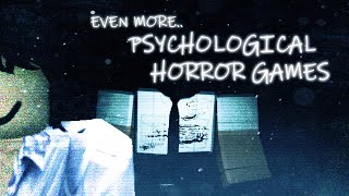 Even More Roblox Psychological Horror Games [upl. by Mirilla]