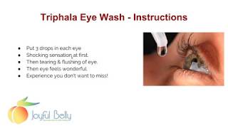 How to Do Triphala Eye Wash amp Why [upl. by Antipas392]