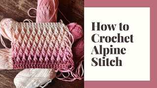 How to Crochet Alpine Stitch [upl. by Ys]