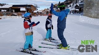 Kids Skiing  Learning How to Ski with New Generation Ski School [upl. by Barbaresi]