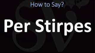 How to Pronounce Per Stirpes CORRECTLY [upl. by Latin140]