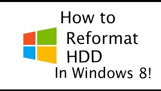 How to Reformat an External Hard Drive in Windows 8 amp 10 [upl. by Woodley]