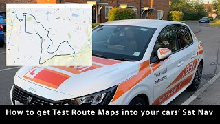 How to get Driving Test Routes into Tom Tom my drive and onto your car [upl. by Nyrret532]