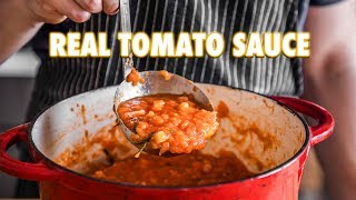 Proper Tomato Sauce Using Fresh Tomatoes 3 ingredients [upl. by Nwahsyar]