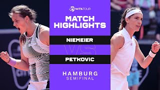 Jule Niemeier vs Andrea Petkovic  2021 Hamburg Semifinal  WTA Match Highlights [upl. by Walston]