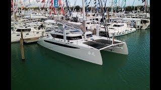 2018 HH 55 Carbon Catamaran Walkthrough 4K [upl. by Lennaj]