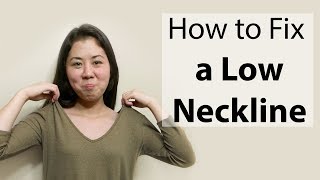 How to Fix a Low Neckline V Neck  Beginner Sewing Tutorial  DIY Tailoring [upl. by Llemej]